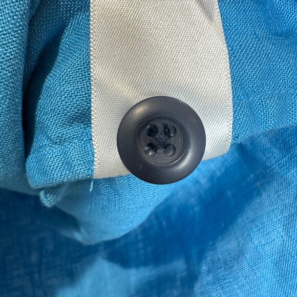 Everlane The Linen Workwear Dress Blue Button Front Women's XXS NWT Lagenlook - Picture 10 of 10